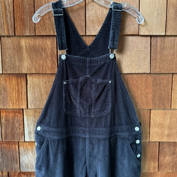 EUC Old Navy Midnight Navy Blue Corduroy Overalls in Women's 16 - Picture 4 of 15